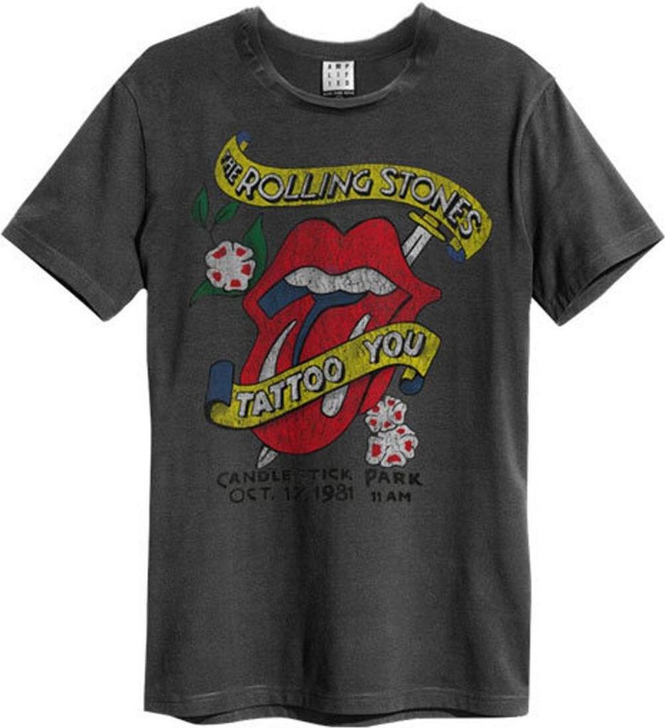 Amplified - "Tattoo" T-Shirt für Herren/Damen Uni GD1394 (L) (Holzkohle)