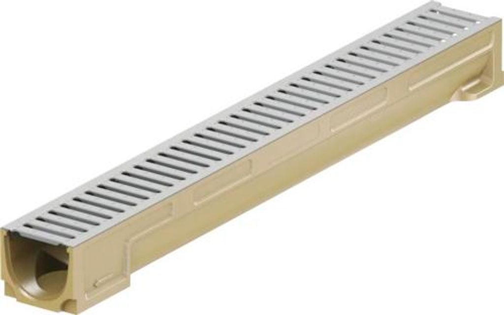 ACO Entwässerungsrinne Polymer inkl. Rost 500 mm x 118 mm x 97 mm