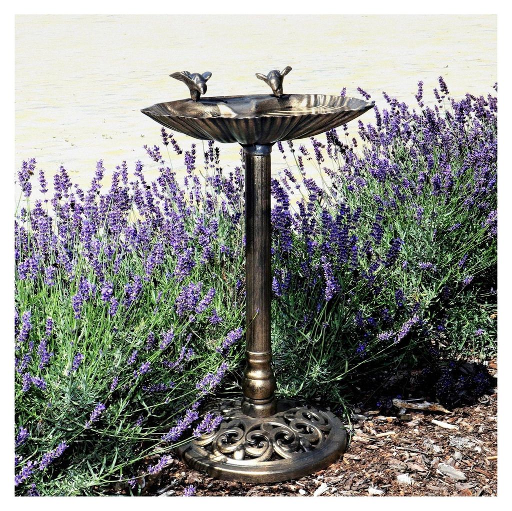 Vogeltränke mit Standfuß für Garten, Balkon oder Terrasse
