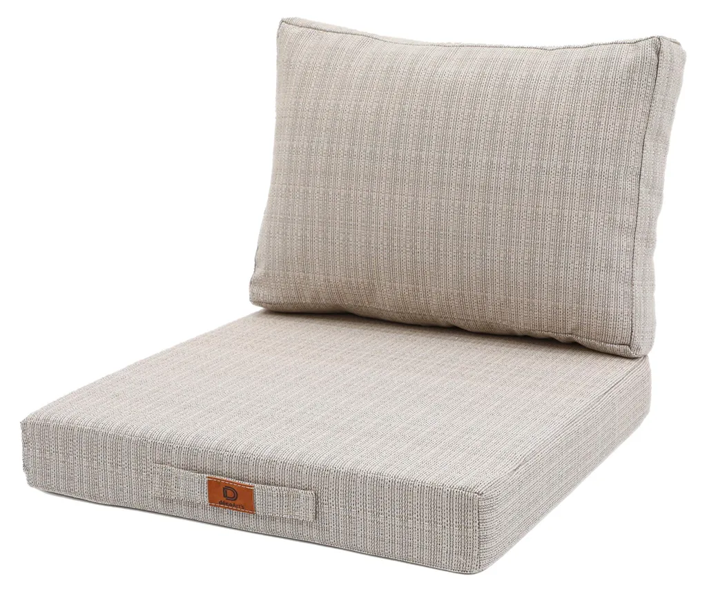 Coussin d'Assise Extérieur 50x50 cm Déhoussable Coloris Beige Chiné