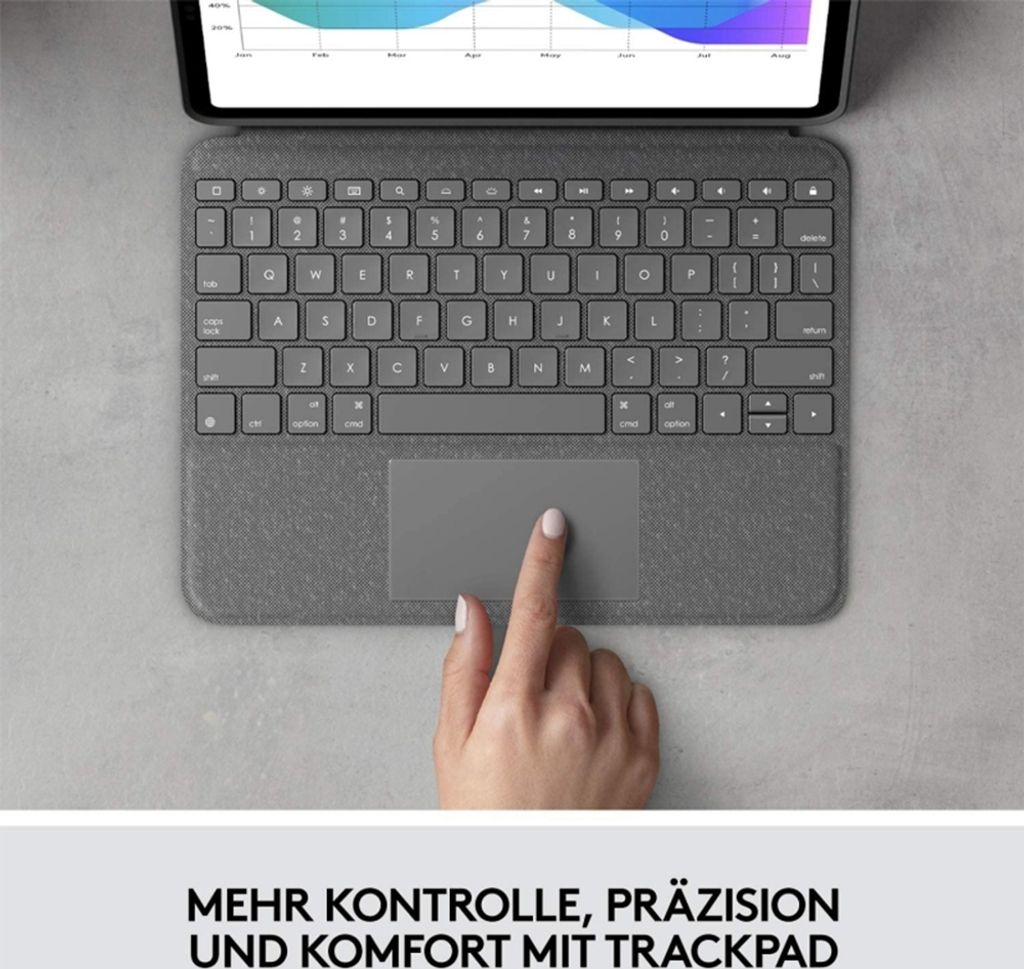 Logitech Folio Touch graphite für iPad Pro 11  (1. und 2. Produktbild 7