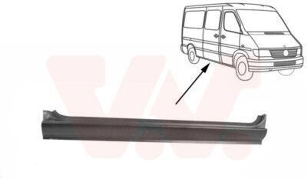 VAN WEZEL 3075110 Schweller Reparaturblech Einstiegblech Rechts Seitlicher Einbau für VW LT 28-46 II Kastenwagen (2DA, 2DD, 2DH) LT 28-35 II Bus