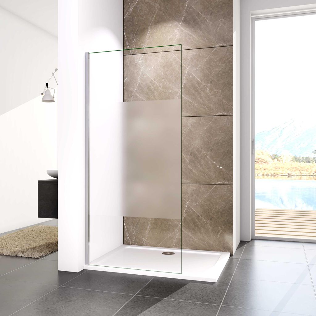 AICA Walk in Dusche 85x200cm 8mm NANO ESG für Duschwand Produktbild 