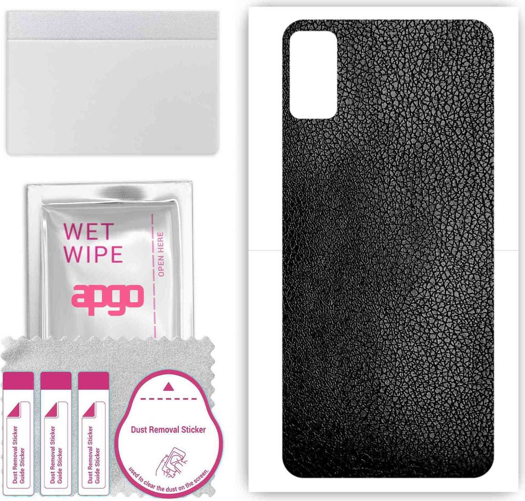 apgo Rückseite Schutzfolie, Skin, kompatibel mit Cubot Note 8, Hinten Displayschutzfolie aus Vinylfolie, kratzfest, einfache Montage - Schwarzes L...