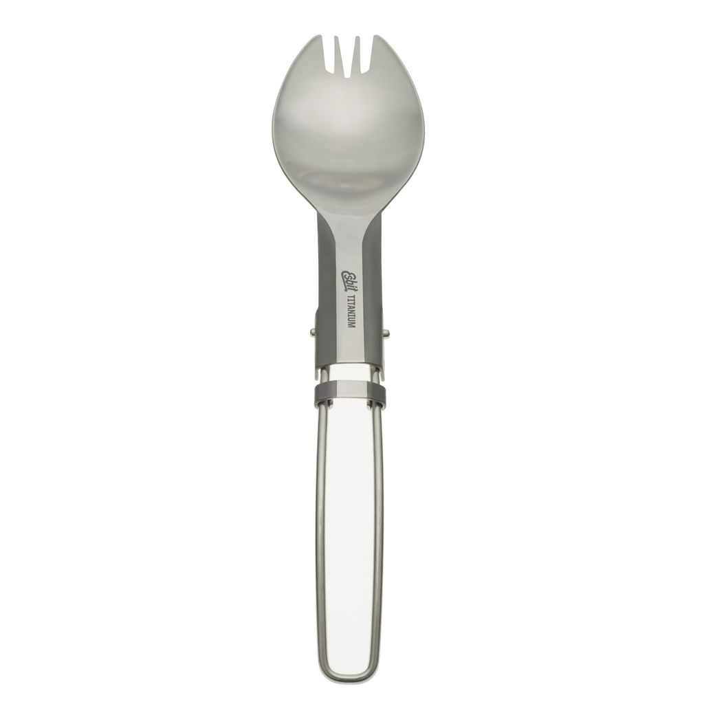 ESBIT FSP17-TI, Titan, utensil Set, Satinierter Stahl, Edelstahl, Zusammenklappbar, 39 mm