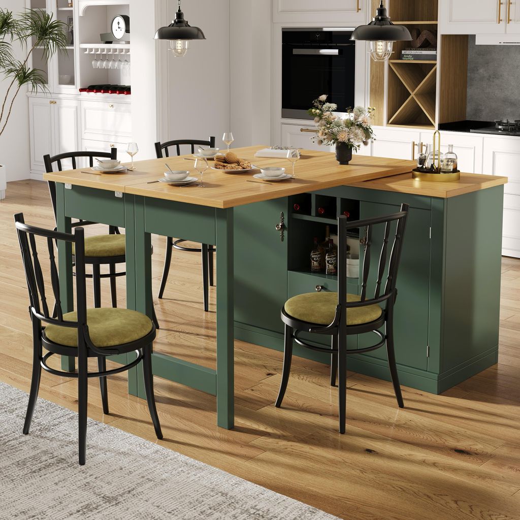 Table de bar pivotante Flieks avec buffet, table de bar à Image du produit 
