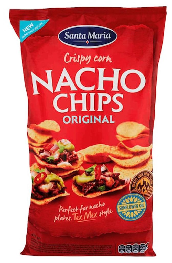 Verpackungsbild Santa Maria Nacho knusprige Maischips gesalzen Original 475g