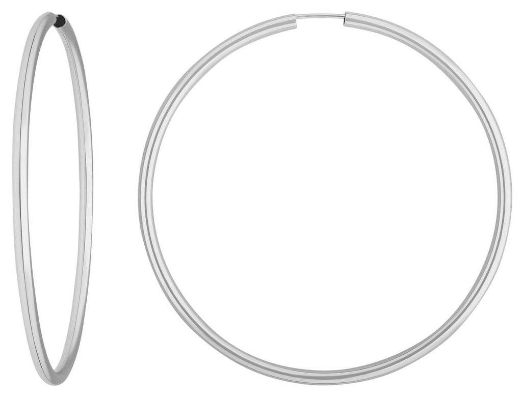 Paar Ohrringe Creolen rund groß Ohrschmuck aus 925 Silber 60x2,5mm