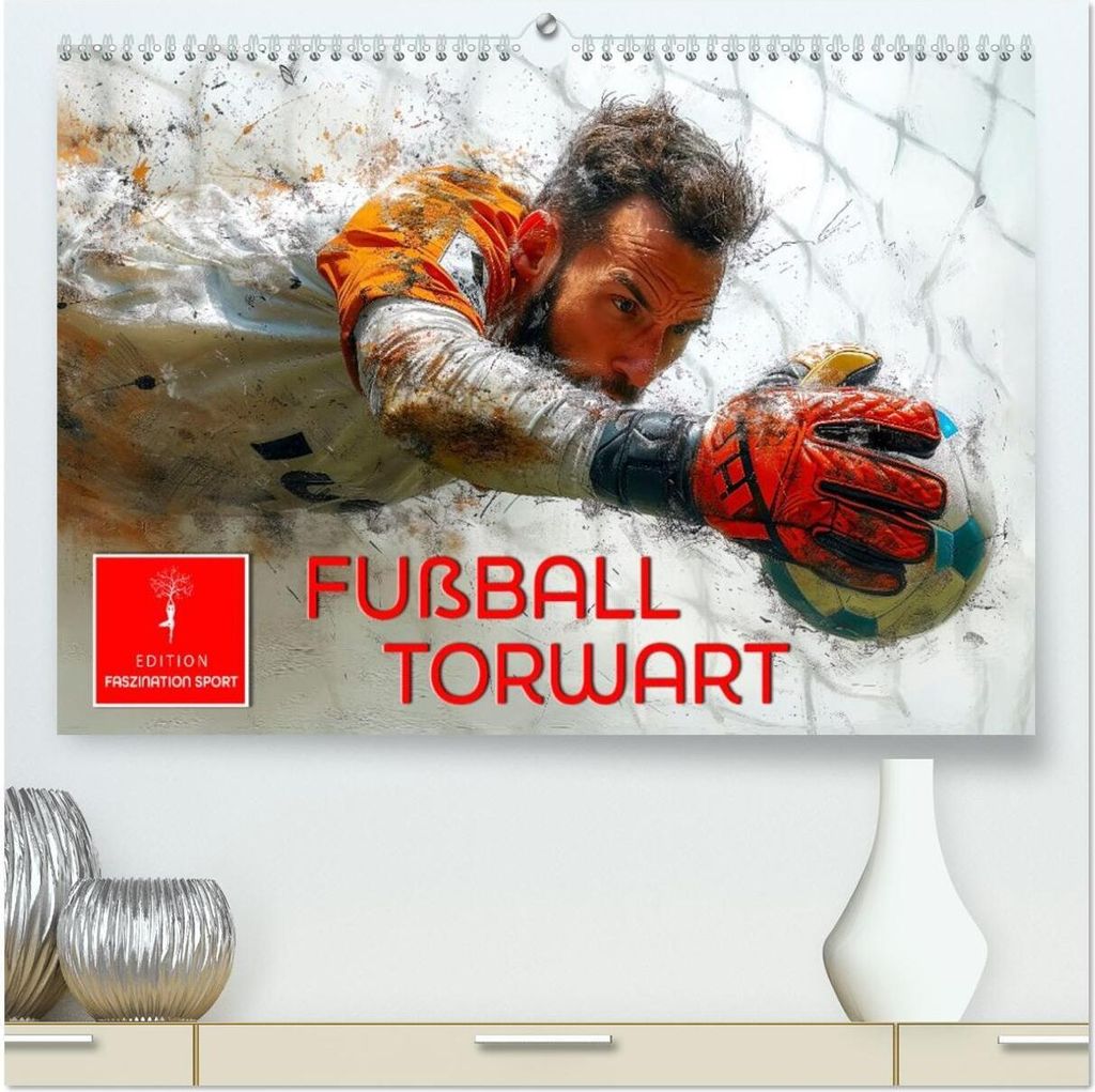 Fußball Torwart (hochwertiger Premium Wandkalender 2026 DIN A2 quer), Kunstdruck in Hochglanz