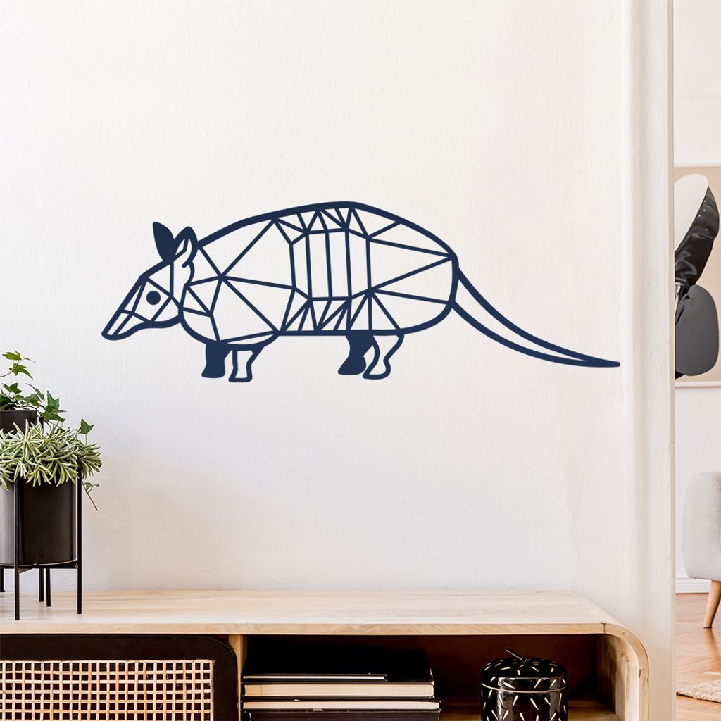 Gürteltiere Polygon Wandtattoo Wandaufkleber Wall Sticker - Dekoration, Küche, Wohnzimmer, Schlafzimmer, Badezimmer