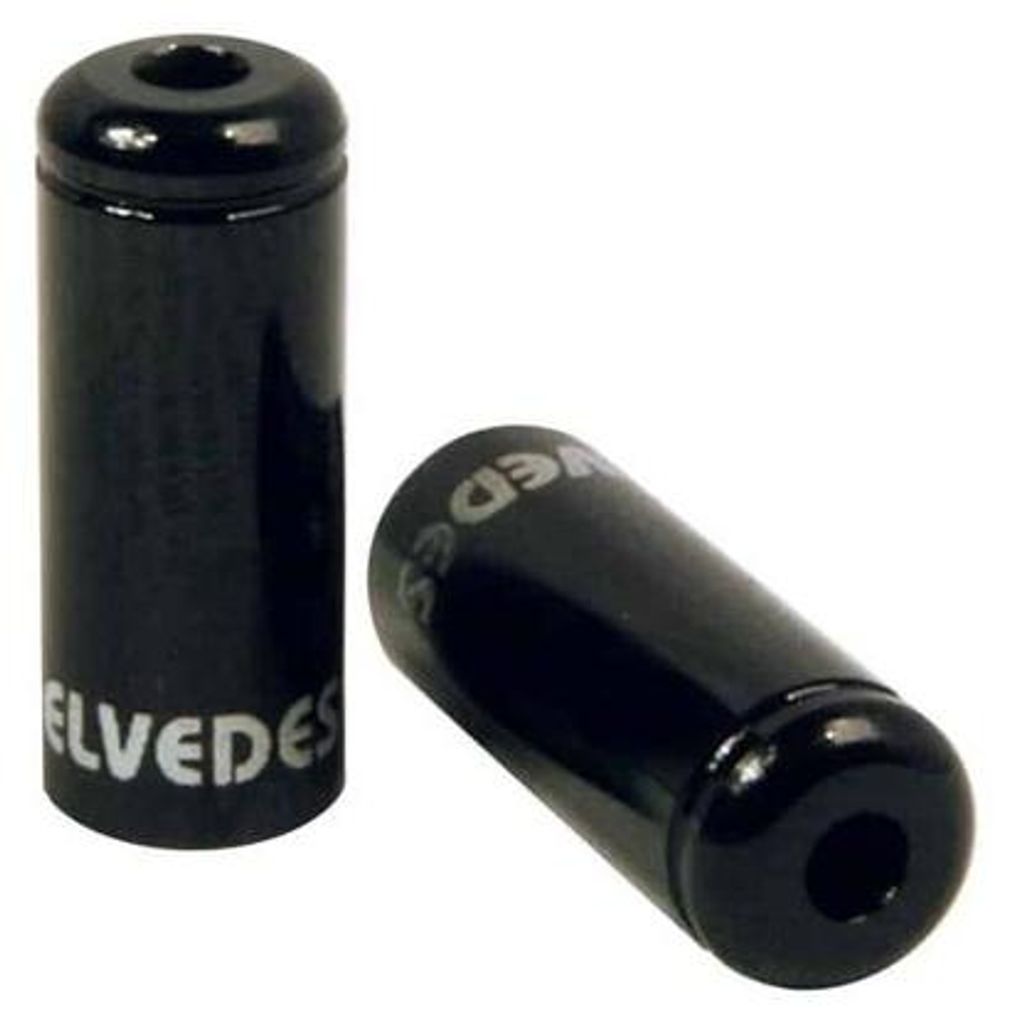 Pot Cable Hut ergeht schwarze 5,0 mm | Aluminium 50 Stück