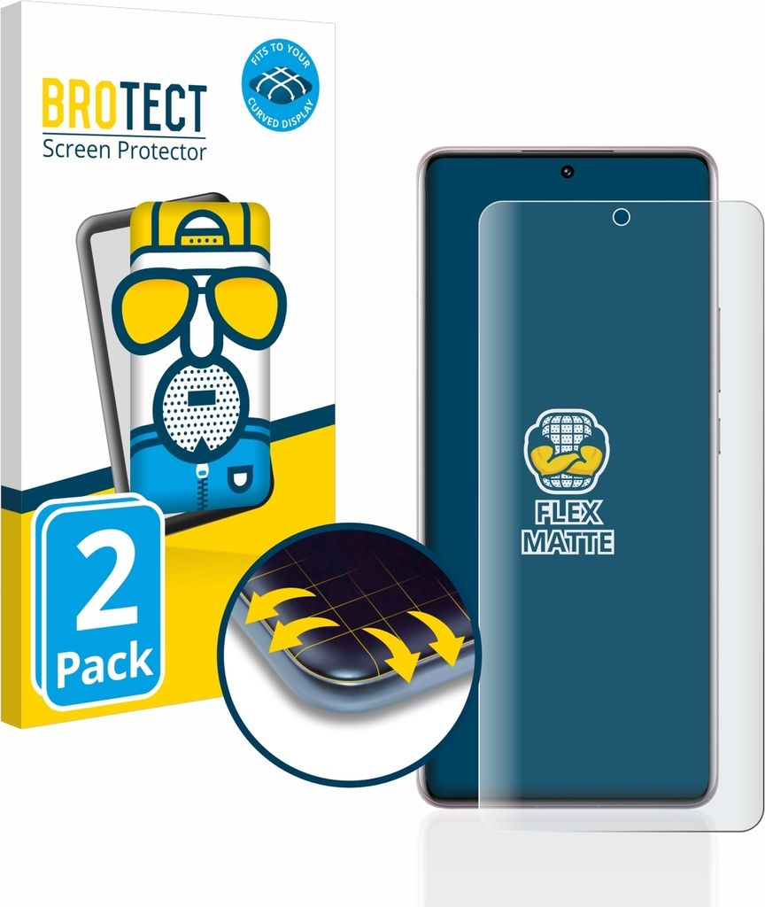 2x BROTECT Fullscreen Schutzfolie für Xiaomi Redmi Note 12 Pro 5G Displayschutz Folie Fullcover Matt Entspiegelungsfolie
