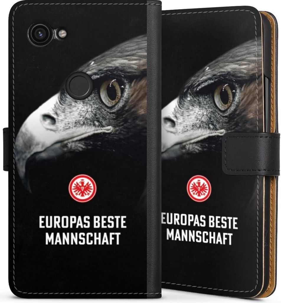 DeinDesign Klapphülle für Google Pixel 3a Handytasche Lederhülle Tasche Europameisterschaft Eintracht Frankfurt Offizielles Lizenzprodukt
