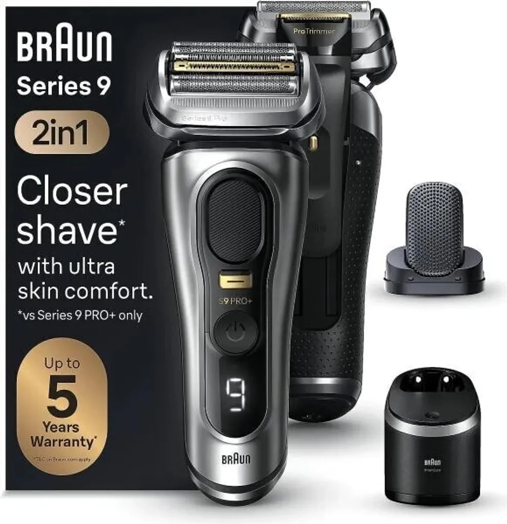 Braun Series 9 Pro+ 9597cc : Rasoir Électrique avec Centre de Nettoyage