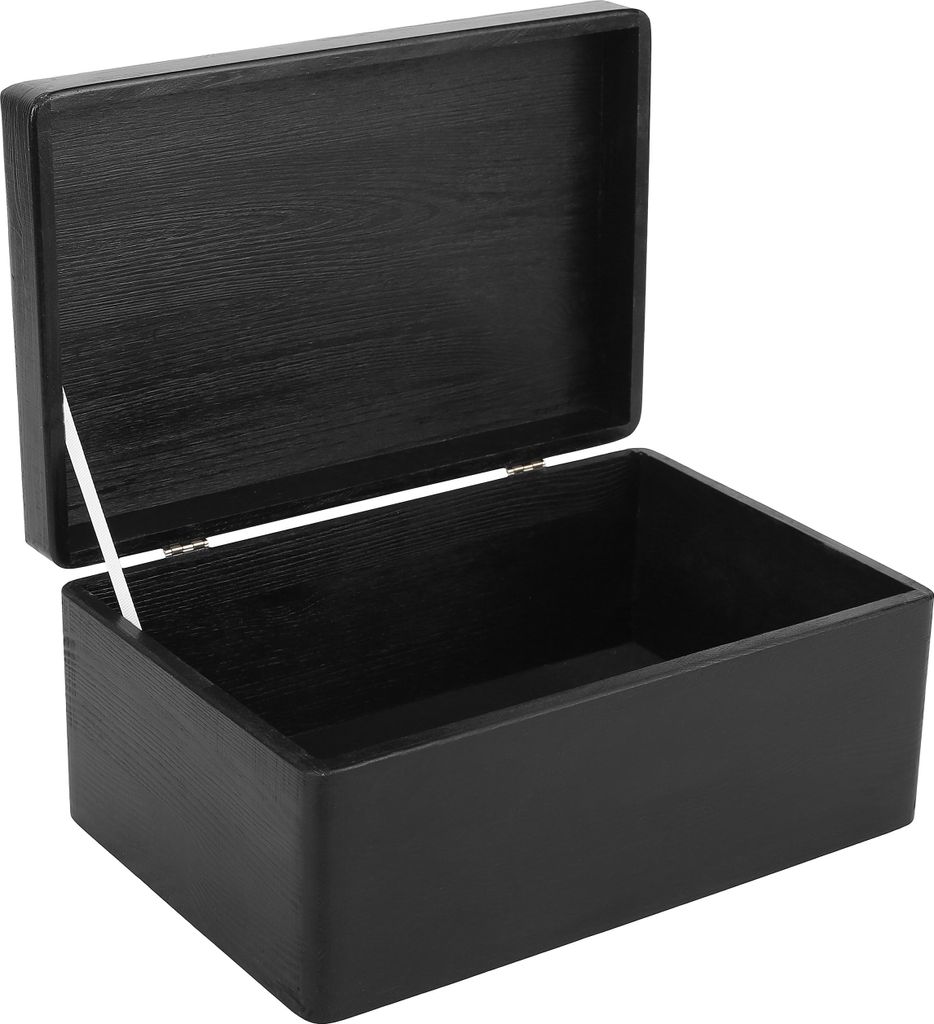 Creative Deco Boite de Rangement en Bois Noir 30 x 20 x 14 Image du produit 