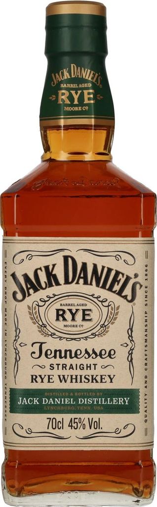 Jack Daniel's Tennessee Straight Rye Whiskey | 45 % vol | Immagine del prodotto 
