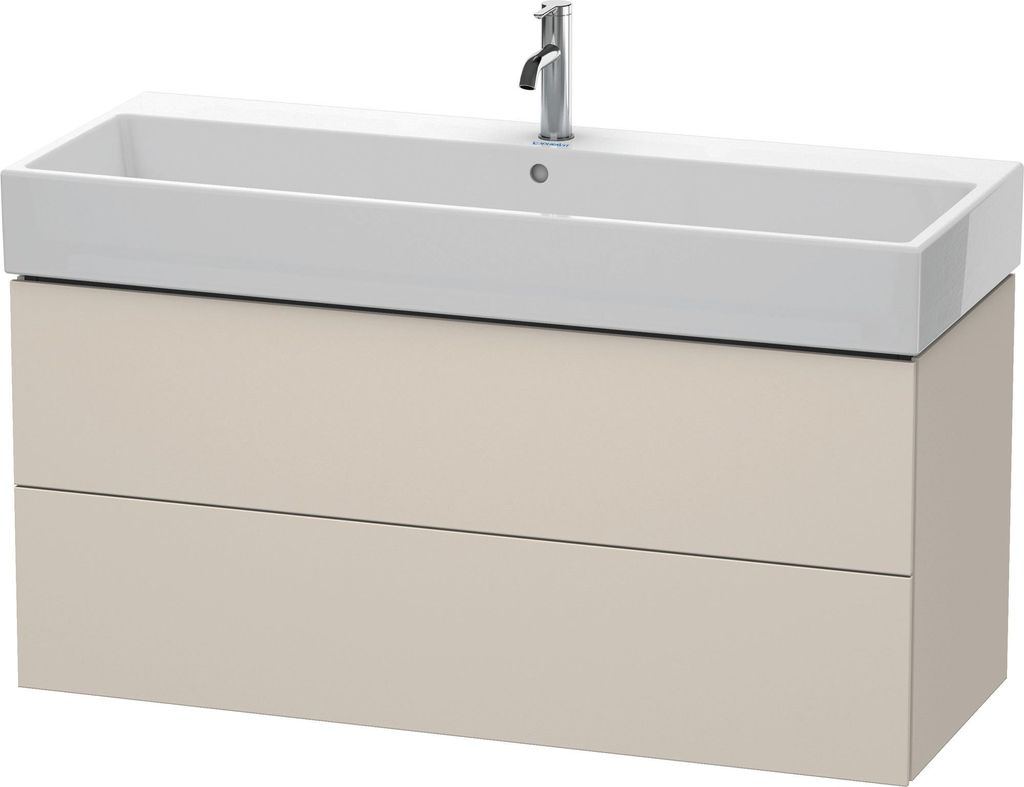 Waschtischunterbau L-CUBE 544x1184x459mm taupe taupe Produktbild 