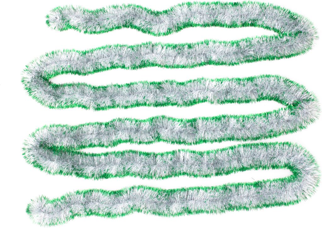 Girlande Lametta Doxa Silber-Grün Ø 70 mm x 6 m