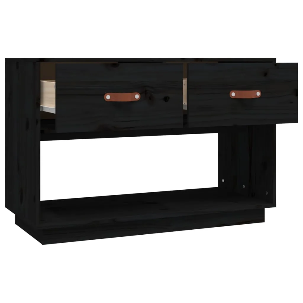 Mobile TV vidaXL Nero 90x40x60 cm in Legno Massello - Arredo Salotto - 12