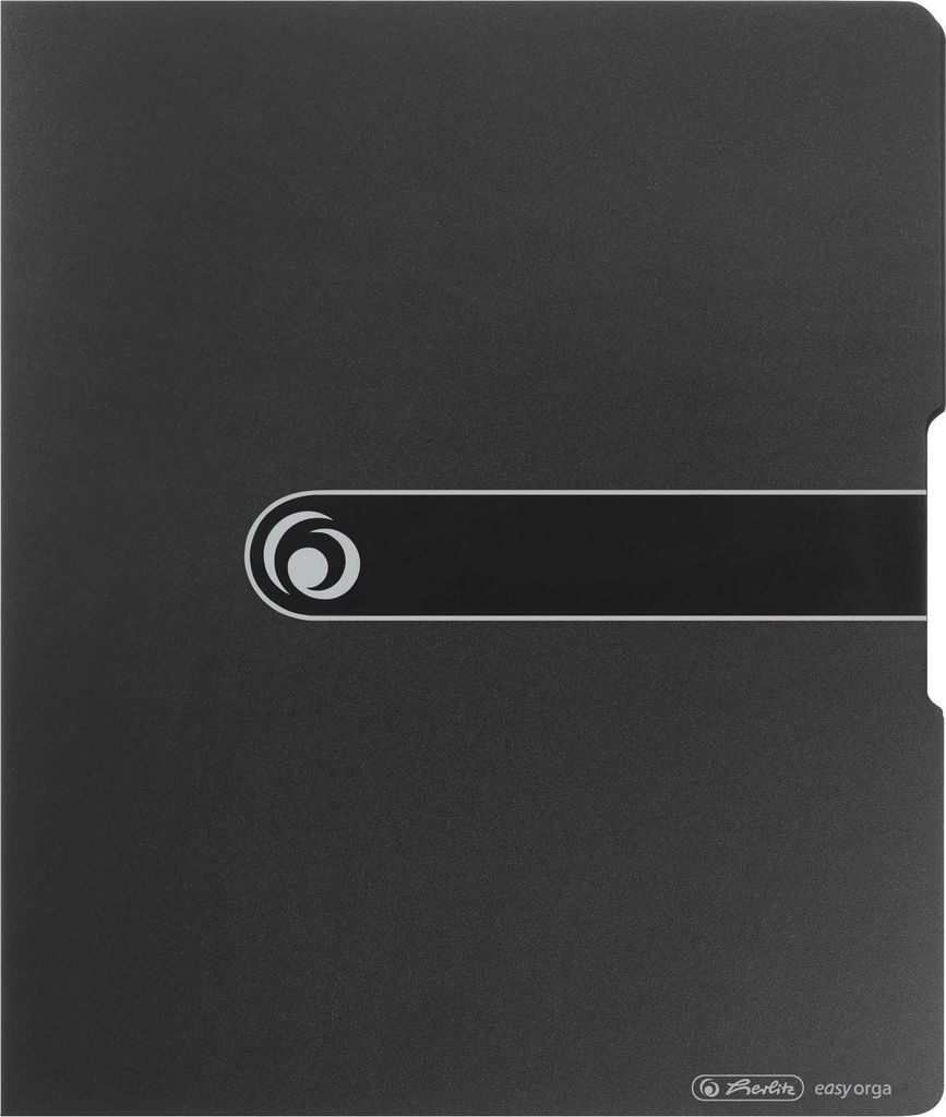herlitz Ringbuch easy orga to go, A4, 2-Ring, schwarz opak Immagine del prodotto 