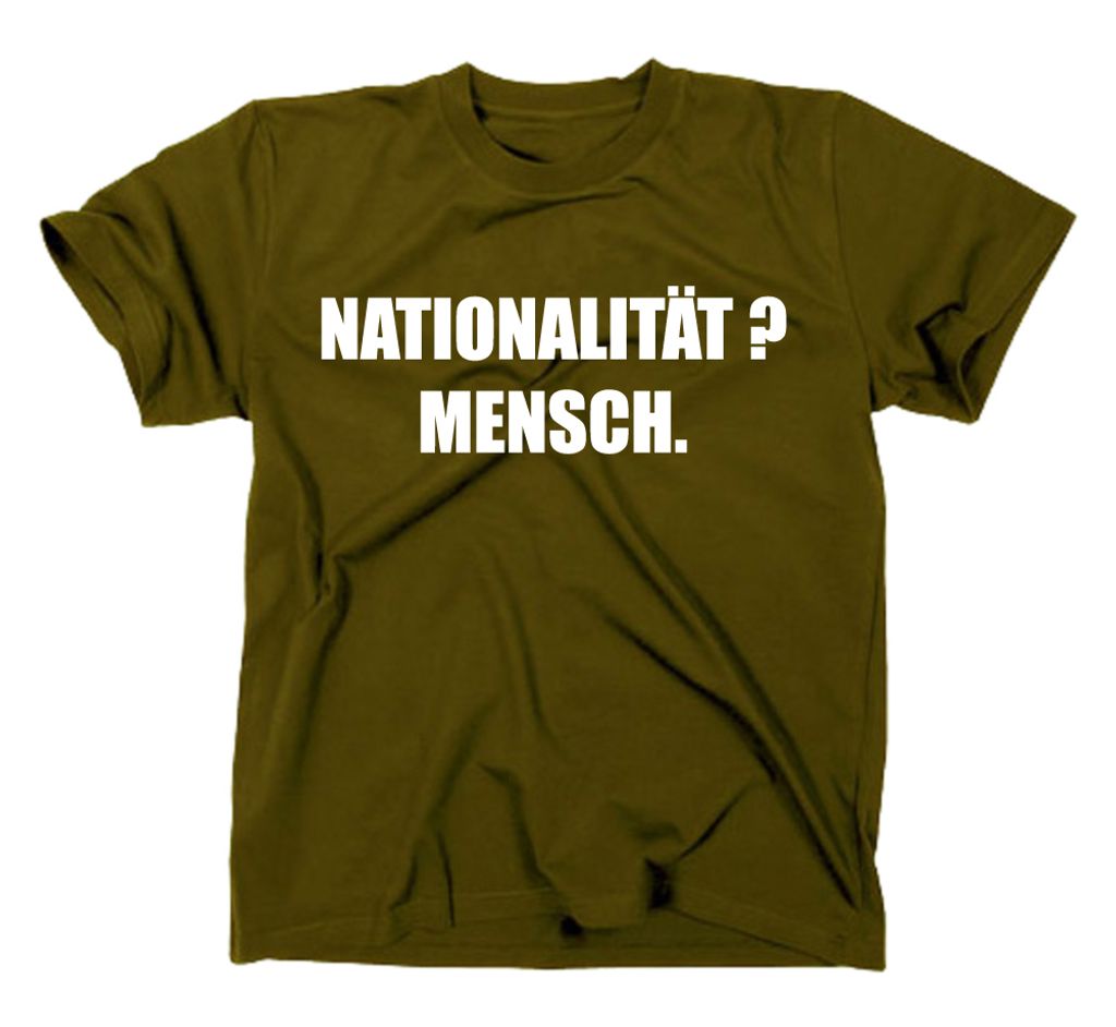 Styletex23 T-Shirt Nationalität Mensch, oliv, L