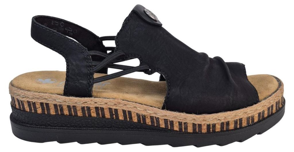 Rieker Nabukino Sandale Schwarz : 36 Produktbild 