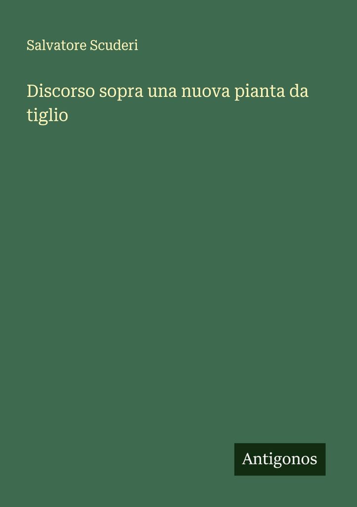Discorso sopra una nuova pianta da tiglio