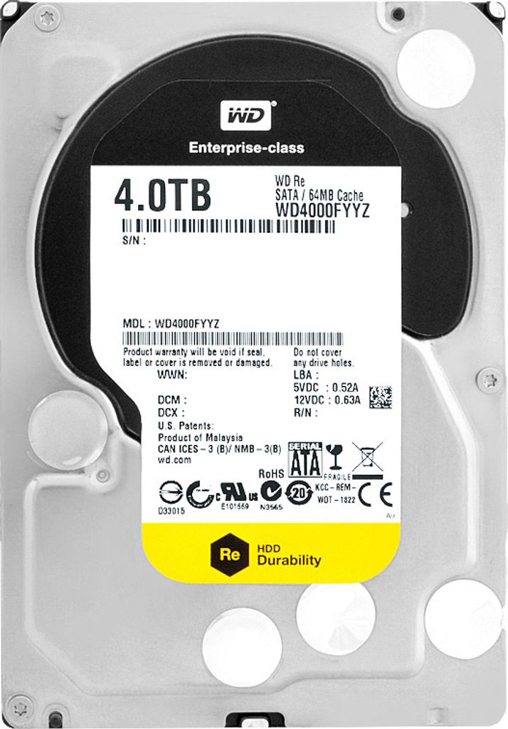 Western Digital WD4000FYYZ RE 4TB SATA III 7200RPM 3,5" Immagine del prodotto 