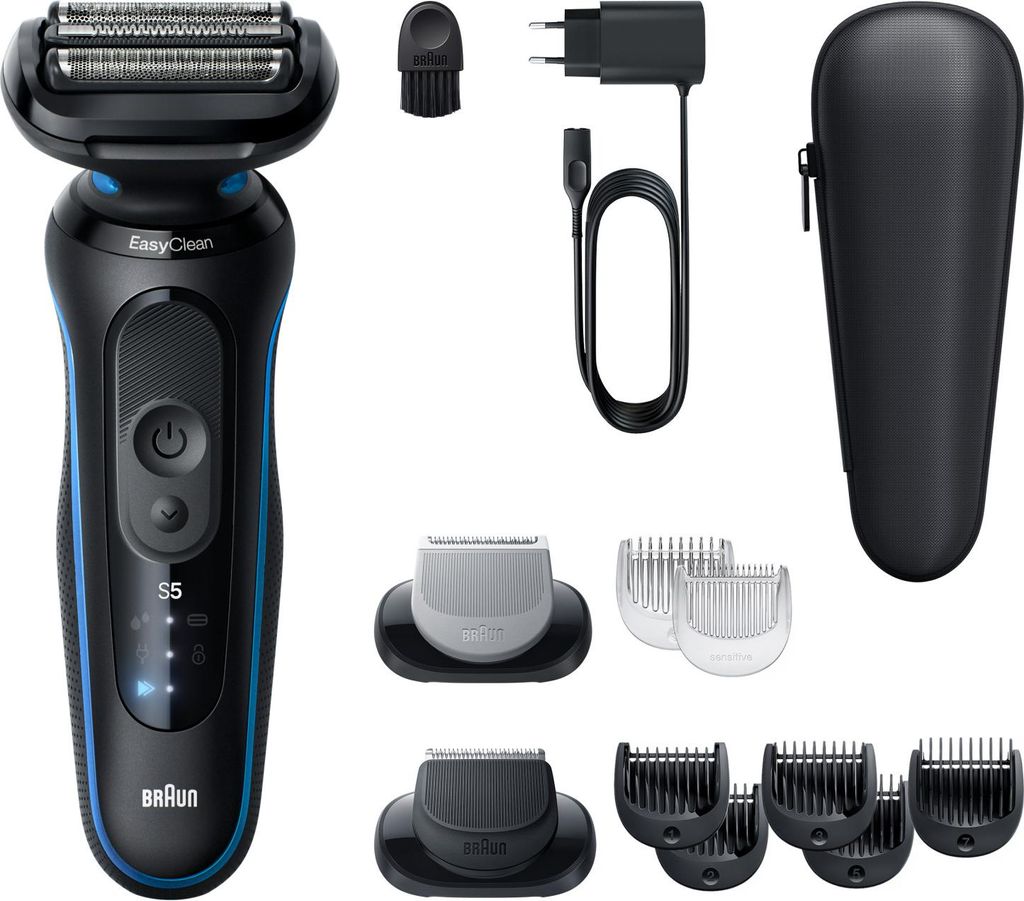 Braun Series 5 52-B1650S Wet&Dry Blauer Elektrorasierer mit Produktbild 