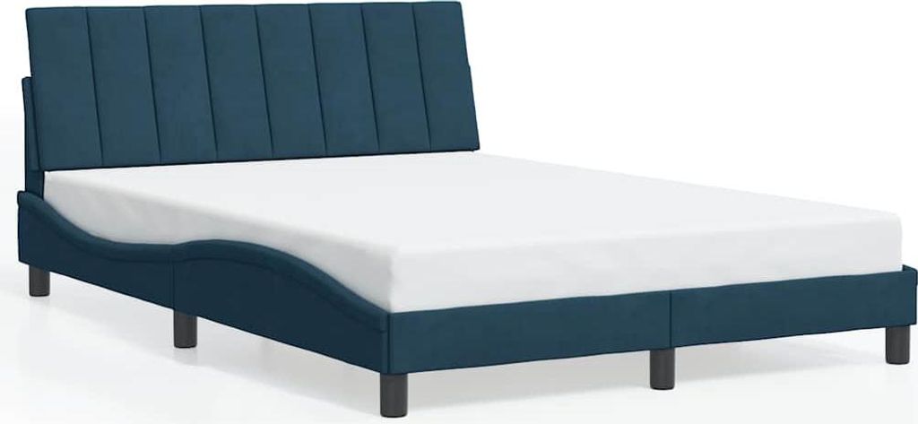 vidaXL Bettgestell ohne Matratze "Hanko" Blau 120x200 cm Produktbild 