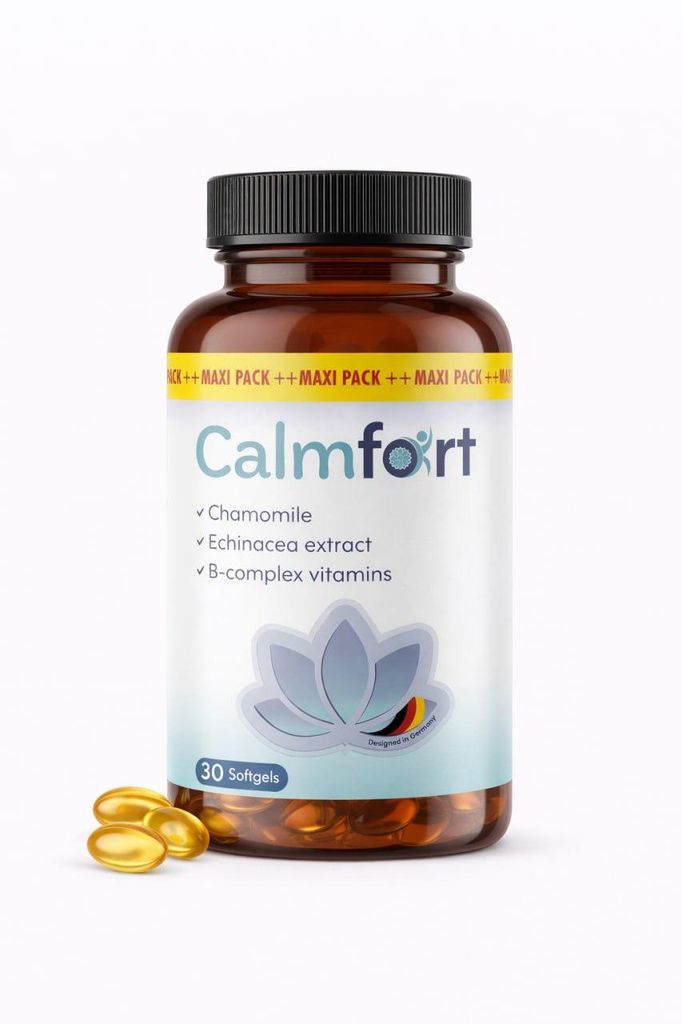 Calmfort – Nahrungsergänzung für nächtliche Entspannung & erholsamen Schlaf – 30 Softgels