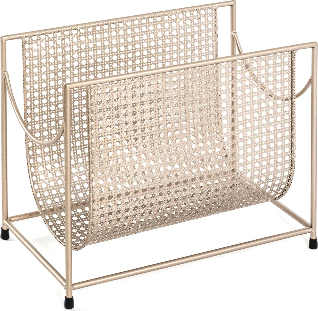 Porte-revues doré brillant 37x30 cm HAKU Möbel - Structure métal robuste