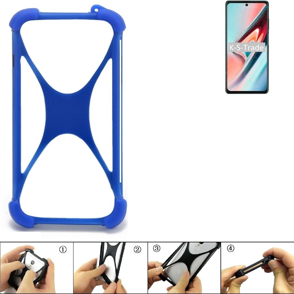 K-S-Trade Handy Hülle kompatibel mit Blackview A100 Silikon Schutzhülle Cover Case Bumper Silikoncase TPU Softcase Schutz Hülle Smartphone