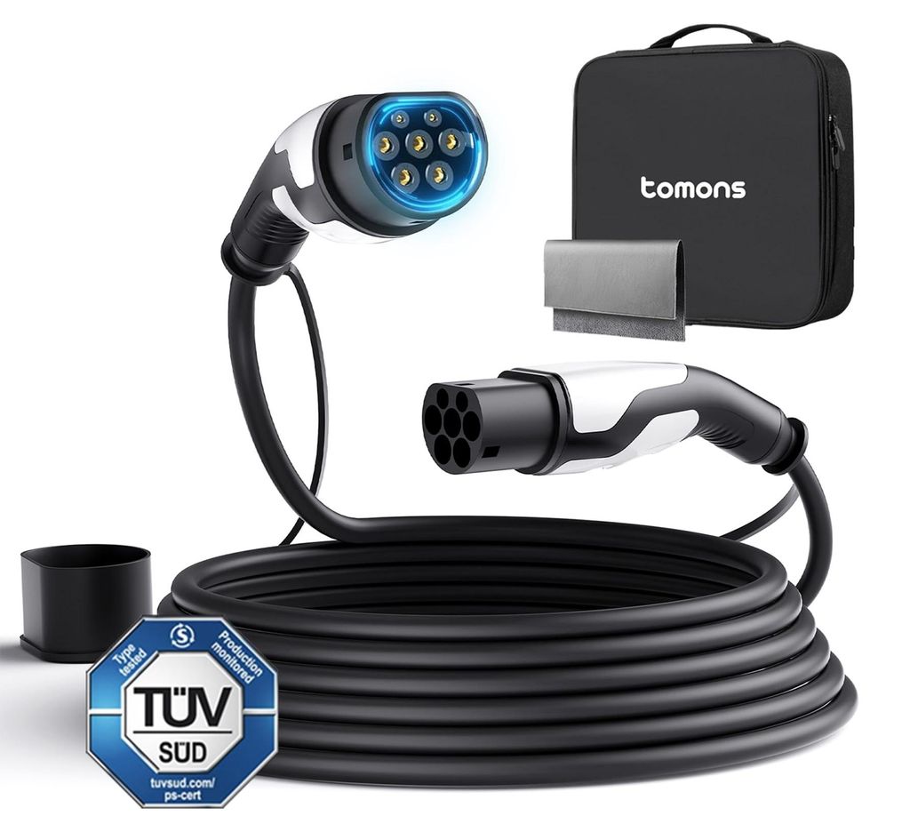 tomons Typ 2 Ladekabel, 22KW 5M 32A 3-Phasig Produktbild 