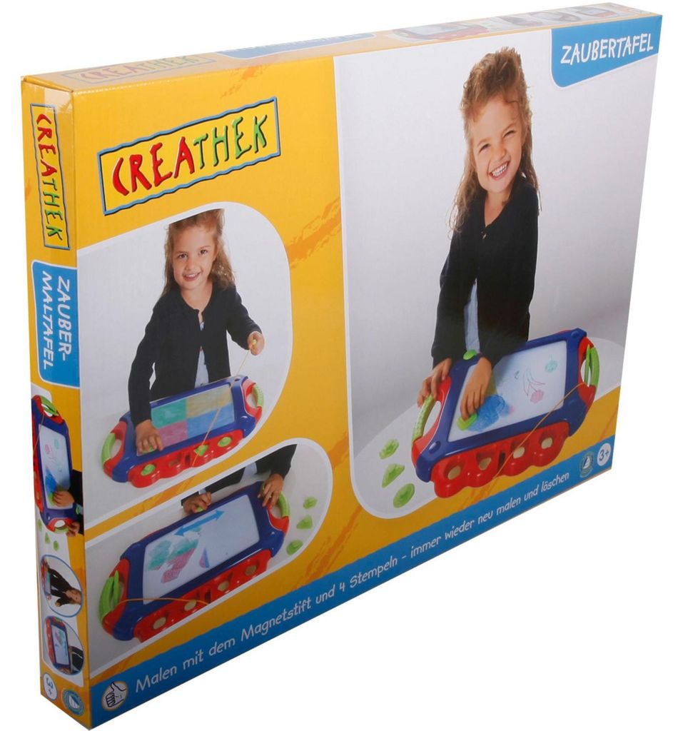 Creathek Magnet Maltafel mit 4 Stempeln, ca. 45x31.5x3 cm, Produktbild 