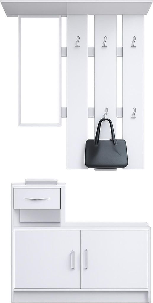 Garderobe Thekla, Garderobenpaneel mit Spiegel Produktbild 