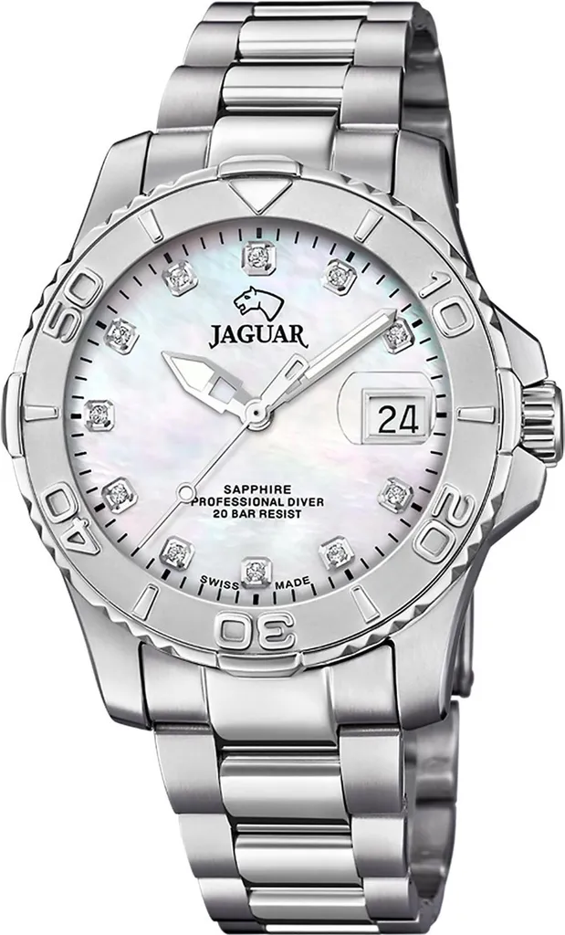 Jaguar J969/5 Montre-bracelet Homme en Acier avec Cadran Bleu Élégant
