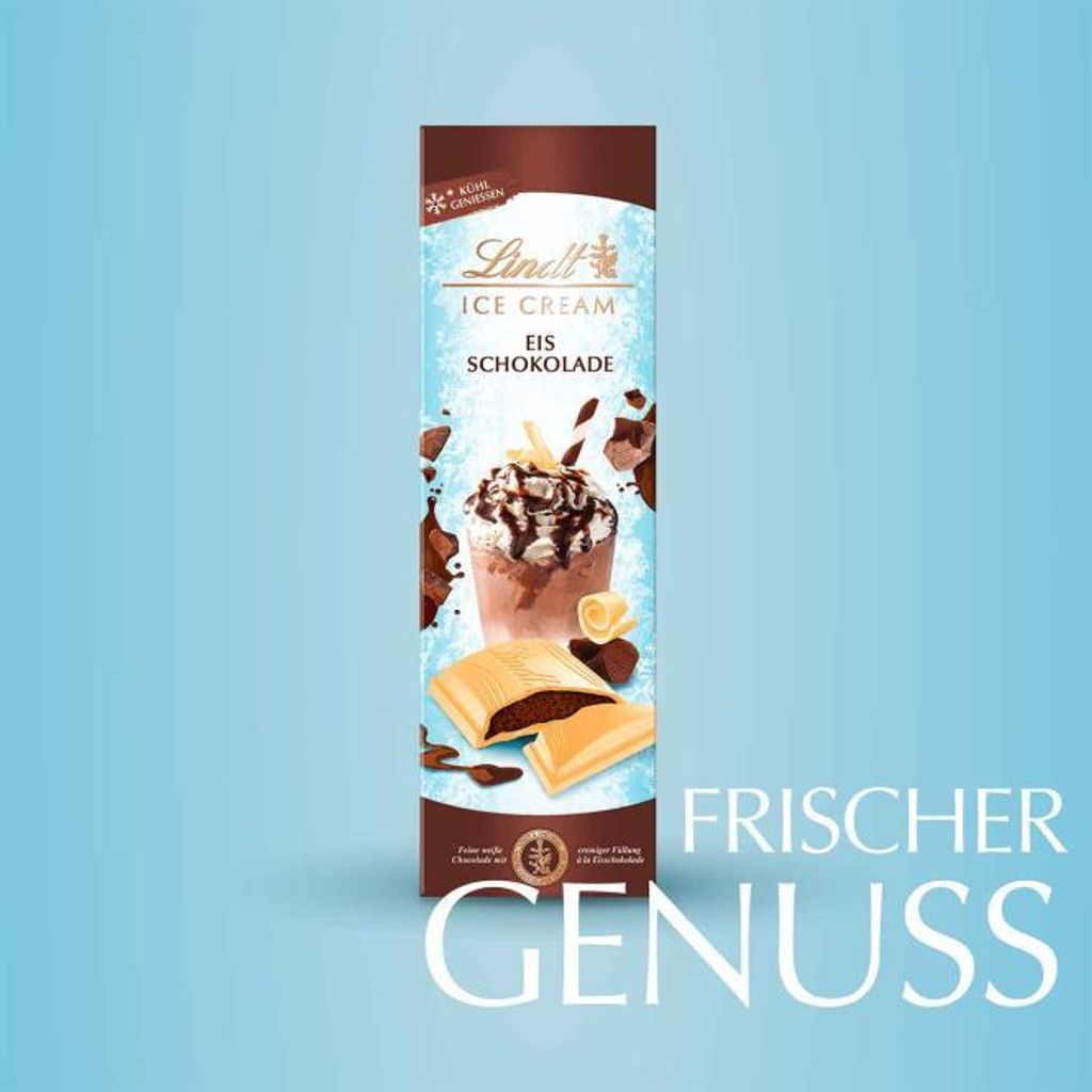 Lindt Ice Cream Eisschokolade Weiße Schokolade Tafel 100g Produktbild 