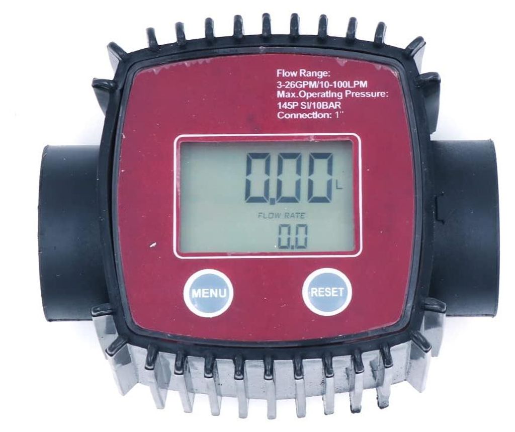 Digitaler Turbinen-Durchflussmesser, elektronischer Durchflussmesser, Manometer, 2,5 cm Ein-/Auslass, Innengewinde, für Wasser, Flüssigkeiten, Di...