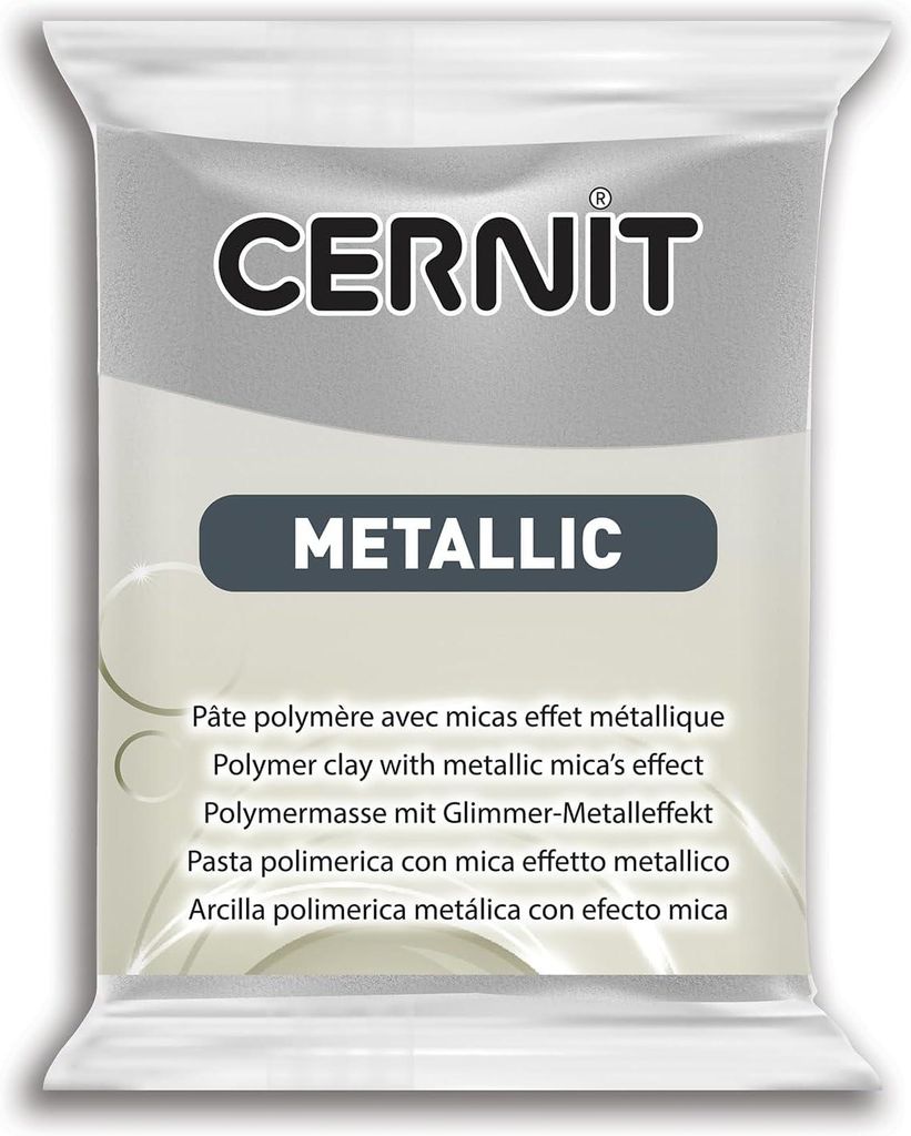 Cernit Polymer Clay Metallic Polymérová hmota Silver 56 g Obrázok produktu 