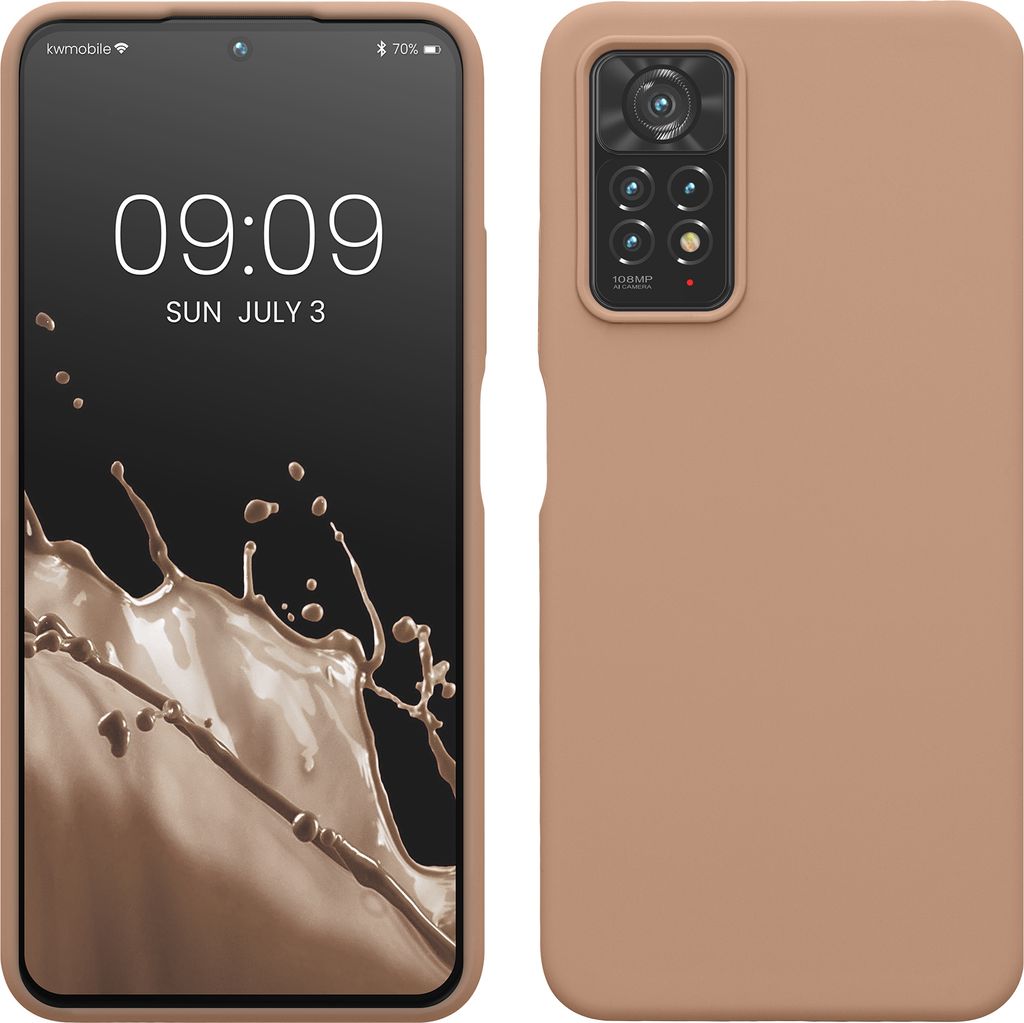 kwmobile Hülle kompatibel mit Xiaomi Redmi Note 11 Pro / Note 11 Pro (5G) / Note 12 Pro (4G) Hülle - Silikon Handy Case - Handyhülle weiche Ober...