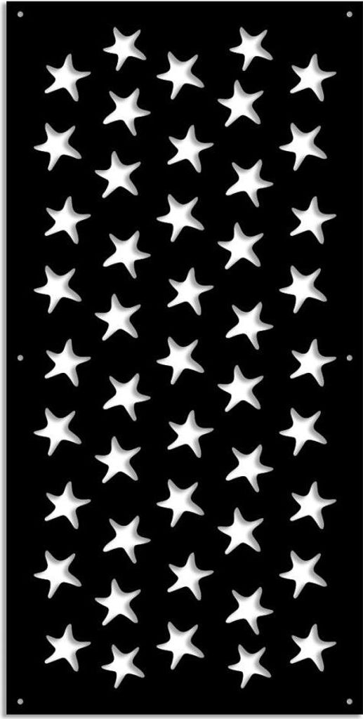STARFISH – Perforiertes PVC–Panel – Sonnenschutz 73x148 cm schwarz