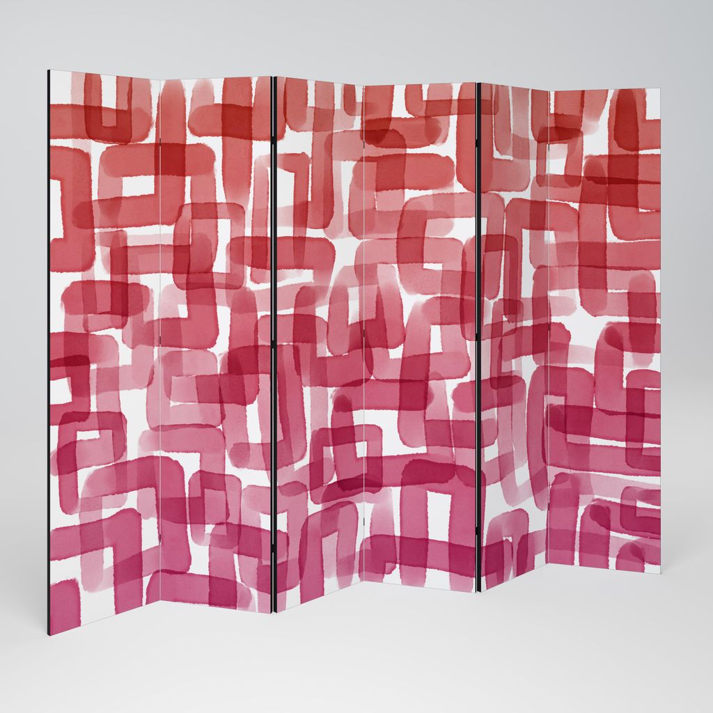 SpaceRebels Paravent Raumteiler - 6-teilig Raumtrenner, Druck 1-Seite - Raumtrenner - Trennwand Wohnung - Room Divider - Spanische Wand Deko Modern...