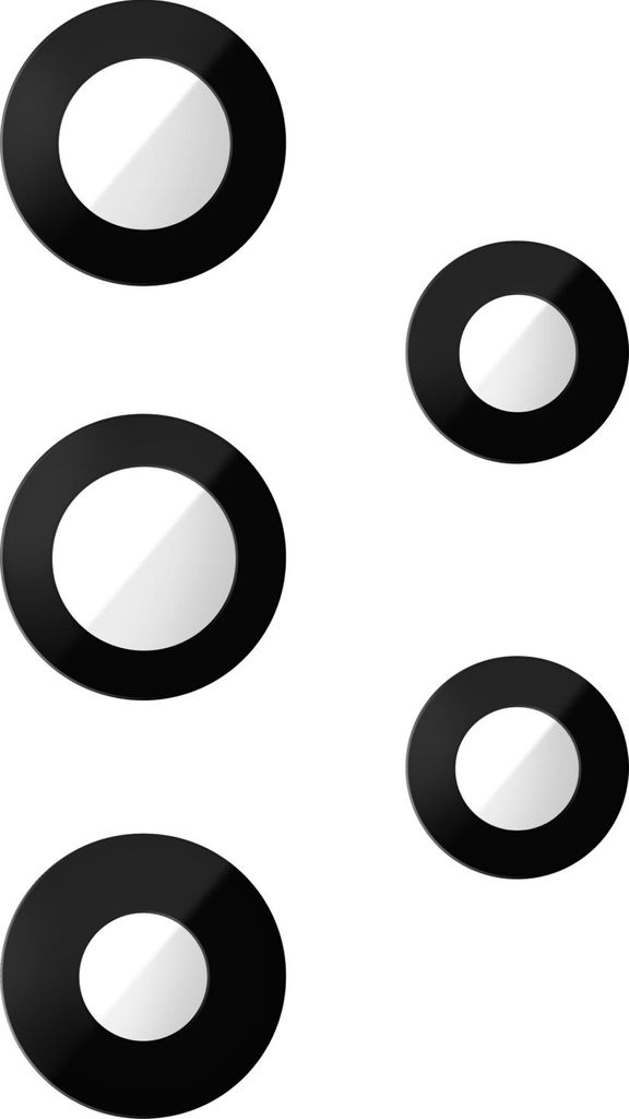 Clappio, Ersatz Kamera Glaslinse Rückseite für Galaxy A53 / A33, Schwarz