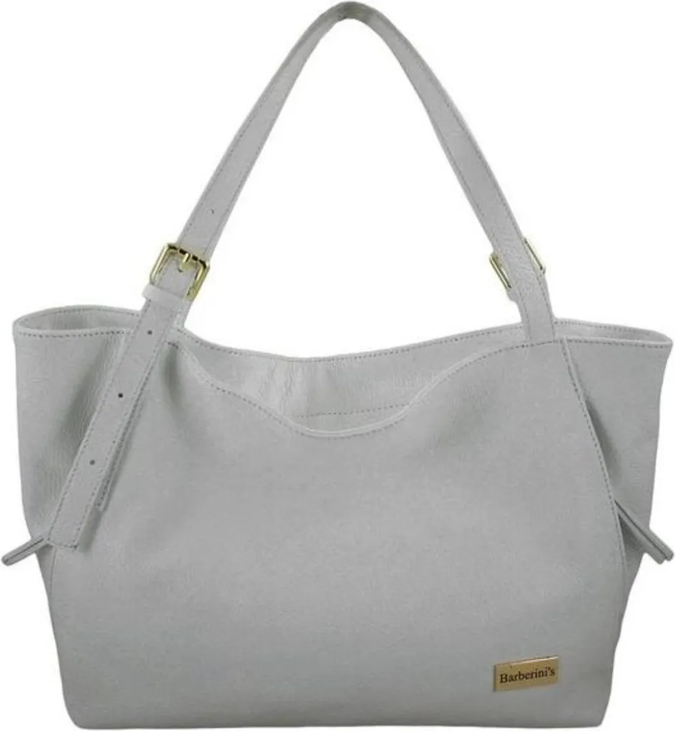 Sac cabas en cuir Barberini's grand format pour femme chic Cognac