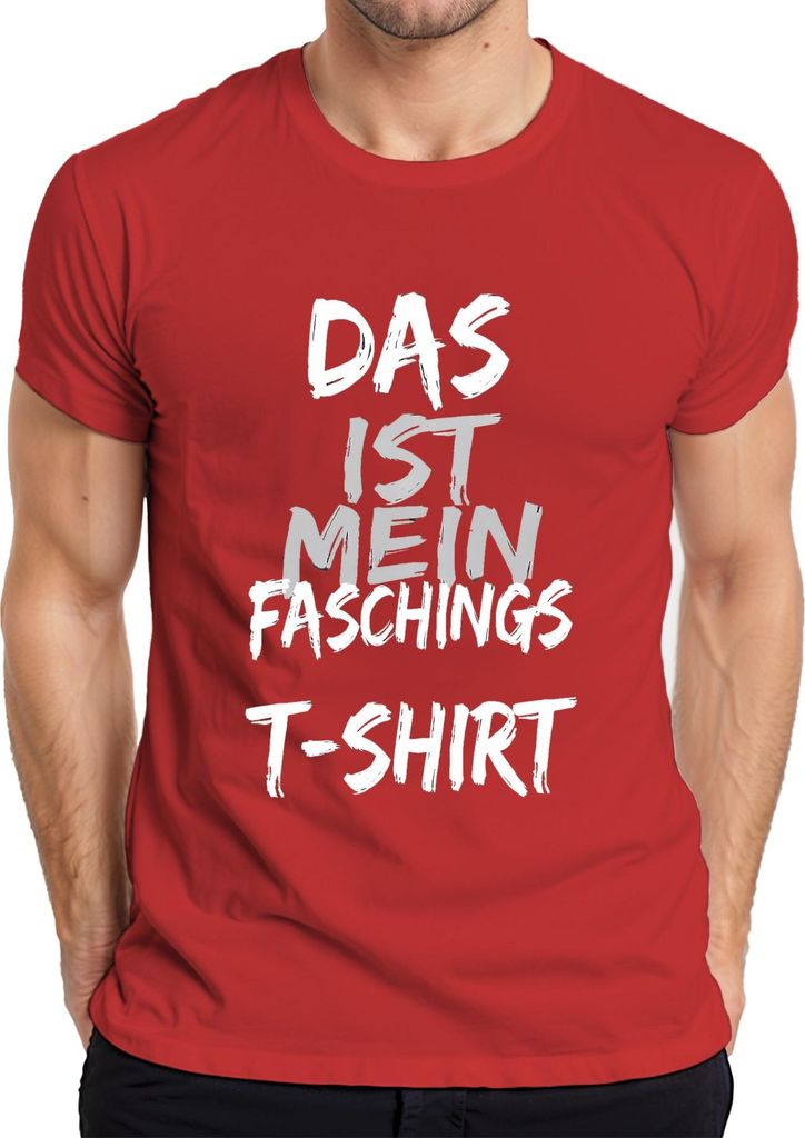 Das ist mein Faschings Karneval Kostüm lustig Geschenk Party Herren T-Shirt, Rot, S