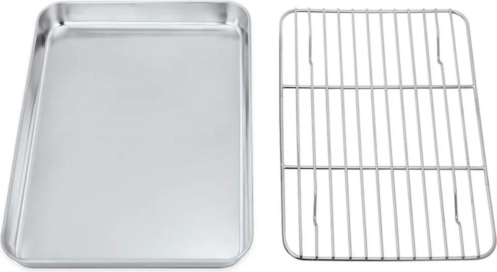TEAMFAR Mini Teglia in Acciaio Inox Atossica con Griglia Estrattiva