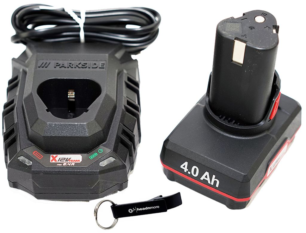 HEADNMORE® Bundle PARKSIDE® 12V 1x 4Ah Ah baterie