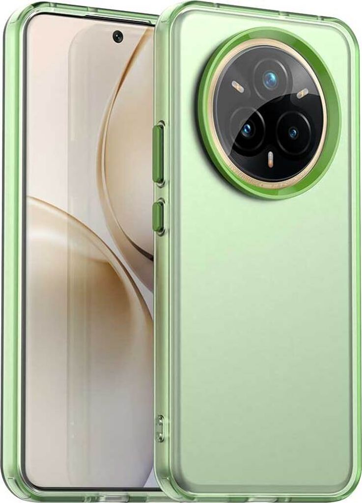 Handyhülle für Realme 14 Pro+ 5G Schlank Durchscheinend Matt Stoßfest Schutzhülle Grün