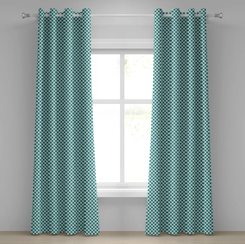 Rideau de salon bleu sarcelle 2 panneaux pour décoration ethnique chic